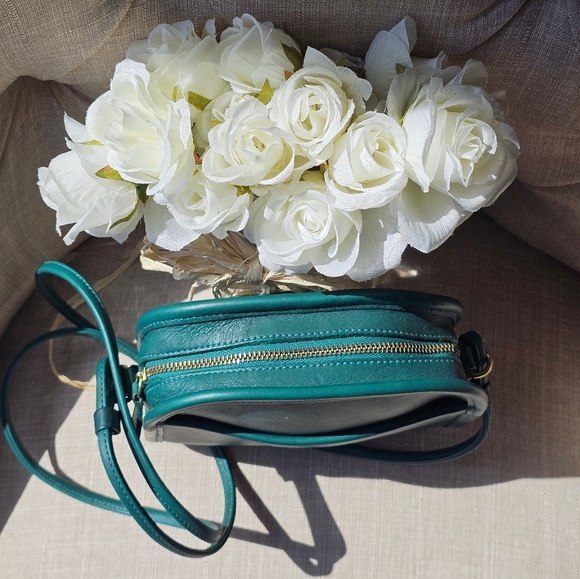 Vintage Coach Abbie Zip Crossbody Shoulder Bag Purse # 9017  ( Jade ) - Picture 7 of 14